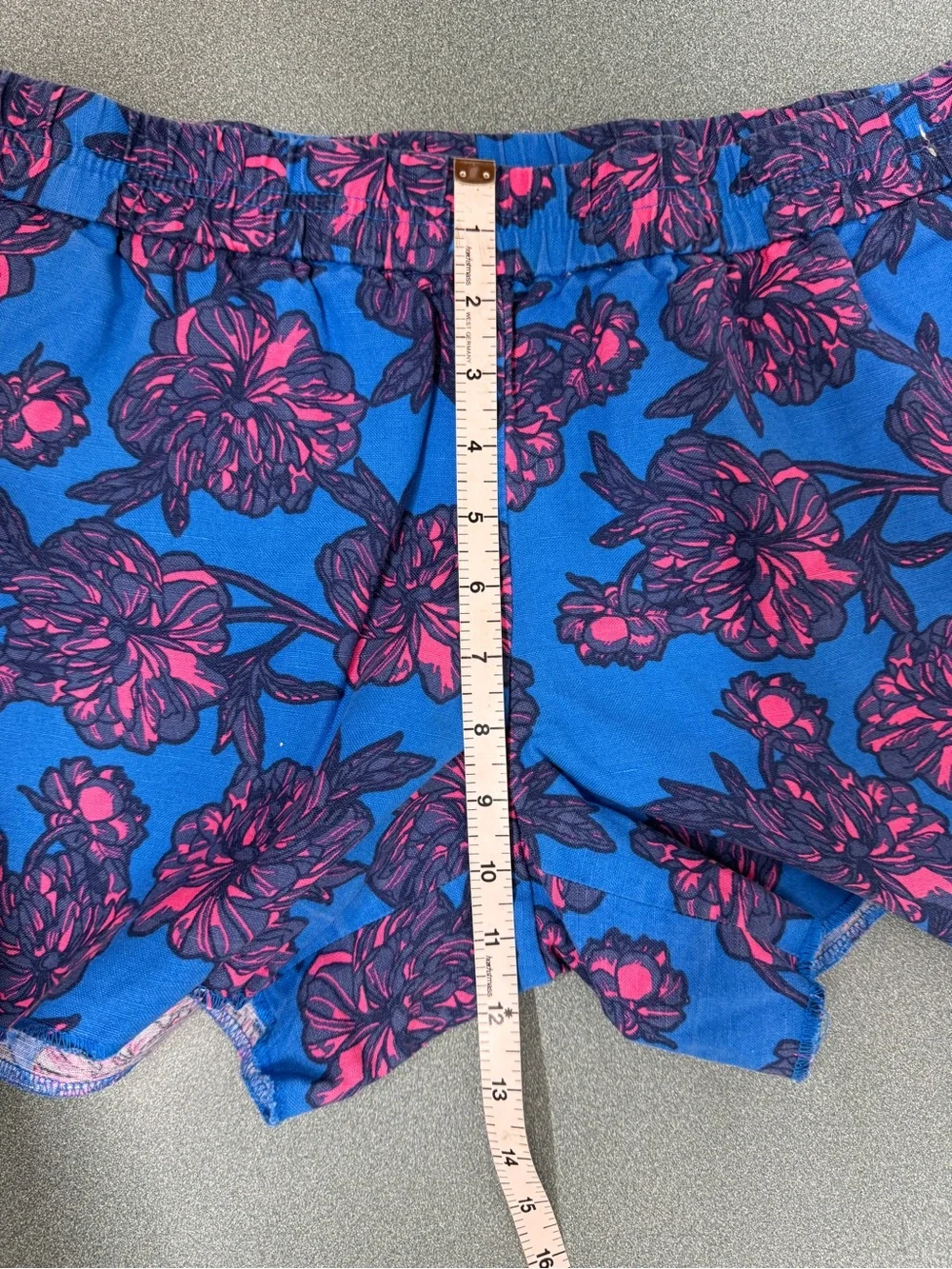 J.Crew Hawaiian Tropical Floral Print Linen Blend Pull On Boardwalk Short 10